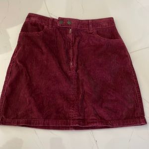Hollister Burgundy Mini Skirt